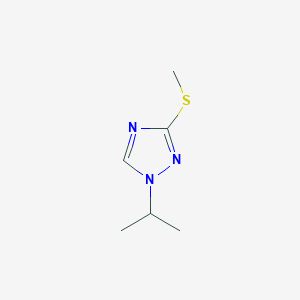 molecular formula C6H11N3S B057304 1-Isopropyl-3-(methylthio)-1H-1,2,4-triazole CAS No. 112390-30-4
