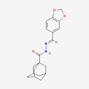 molecular formula C19H22N2O3 B5730509 N'~1~-[(E)-1-(1,3-BENZODIOXOL-5-YL)METHYLIDENE]-1-ADAMANTANECARBOHYDRAZIDE 