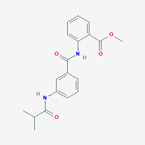 molecular formula C19H20N2O4 B5730525 METHYL 2-[3-(2-METHYLPROPANAMIDO)BENZAMIDO]BENZOATE 