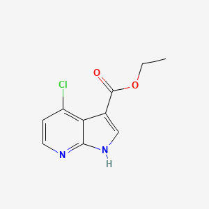 molecular formula C10H9ClN2O2 B573063 Ethyl 4-chloro-1H-pyrrolo[2,3-b]pyridine-3-carboxylate CAS No. 1273577-20-0