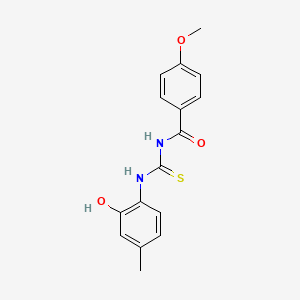 molecular formula C16H16N2O3S B5730645 N-[(2-hydroxy-4-methylphenyl)carbamothioyl]-4-methoxybenzamide 