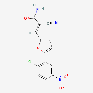 molecular formula C14H8ClN3O4 B5730680 (E)-3-[5-(2-CHLORO-5-NITROPHENYL)-2-FURYL]-2-CYANO-2-PROPENAMIDE 