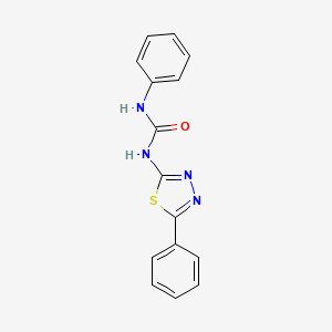 molecular formula C15H12N4OS B5730719 1-Phenyl-3-(5-phenyl-1,3,4-thiadiazol-2-yl)urea 