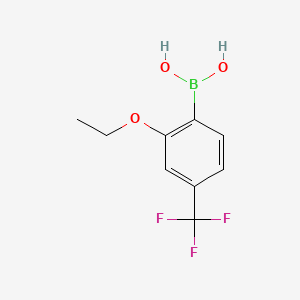 molecular formula C9H10BF3O3 B573076 (2-Ethoxy-4-(trifluoromethyl)phenyl)boronic acid CAS No. 1260518-74-8