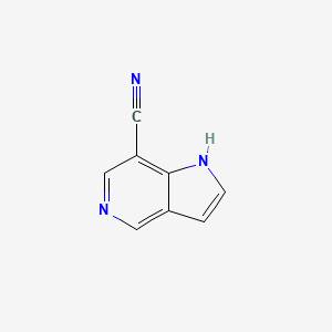 molecular formula C8H5N3 B573077 1H-Pyrrolo[3,2-C]pyridine-7-carbonitrile CAS No. 1352393-68-0