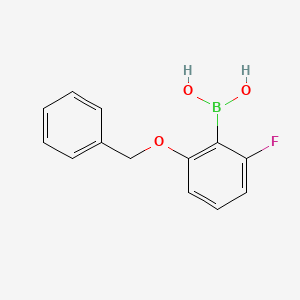 molecular formula C13H12BFO3 B573082 2-Benzyloxy-6-fluorophenylboronic acid CAS No. 1217500-53-2