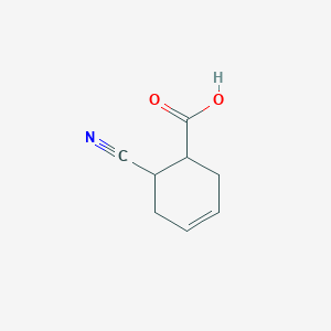 molecular formula C8H9NO2 B057309 6-Cyanocyclohex-3-ene-1-carboxylic acid CAS No. 115747-07-4