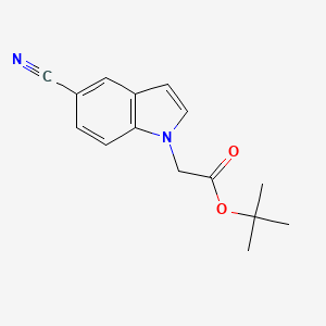 molecular formula C15H16N2O2 B573092 tert-butyl 2-(5-cyano-1H-indol-1-yl)acetate CAS No. 1229608-56-3
