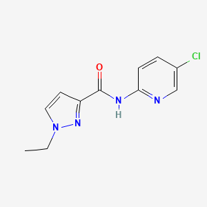 molecular formula C11H11ClN4O B5731008 N-(5-chloro-2-pyridyl)-1-ethyl-1H-pyrazole-3-carboxamide 