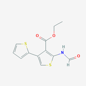 molecular formula C12H11NO3S2 B5731026 ethyl 5'-formamido-[2,3'-bithiophene]-4'-carboxylate 