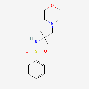 molecular formula C14H22N2O3S B5731264 N-[1,1-dimethyl-2-(4-morpholinyl)ethyl]benzenesulfonamide 