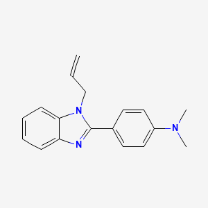 molecular formula C18H19N3 B5731392 N,N-DIMETHYL-4-[1-(PROP-2-EN-1-YL)-1H-1,3-BENZODIAZOL-2-YL]ANILINE 