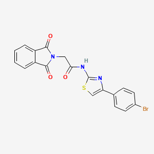 molecular formula C19H12BrN3O3S B5731413 N-[4-(4-bromophenyl)-1,3-thiazol-2-yl]-2-(1,3-dioxo-1,3-dihydro-2H-isoindol-2-yl)acetamide 