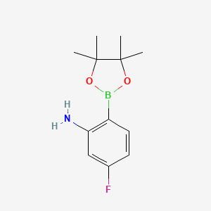 5-Fluoro-2-(4,4,5,5-tetramethyl-1,3,2-dioxaborolan-2-yl)aniline