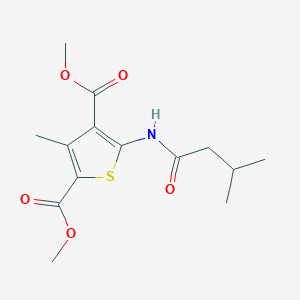 molecular formula C14H19NO5S B5731439 Dimethyl 3-methyl-5-(3-methylbutanoylamino)thiophene-2,4-dicarboxylate CAS No. 6109-68-8