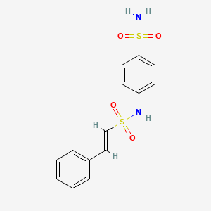 molecular formula C14H14N2O4S2 B5731477 4-{[(2-phenylvinyl)sulfonyl]amino}benzenesulfonamide 