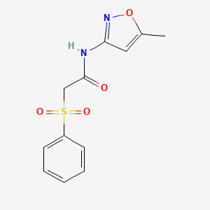 molecular formula C12H12N2O4S B5731588 N-(5-methylisoxazol-3-yl)-2-(phenylsulfonyl)acetamide 