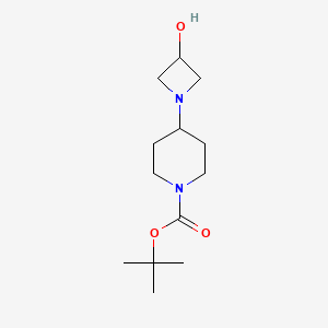 molecular formula C13H24N2O3 B573167 Tert-butyl 4-(3-hydroxyazetidin-1-yl)piperidine-1-carboxylate CAS No. 1258640-55-9