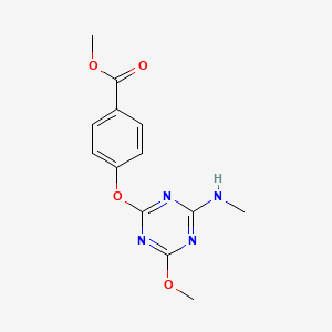 molecular formula C13H14N4O4 B5731699 Methyl 4-[[4-methoxy-6-(methylamino)-1,3,5-triazin-2-yl]oxy]benzoate 
