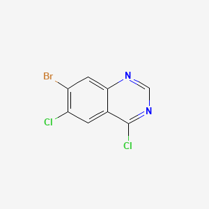 molecular formula C8H3BrCl2N2 B573173 7-Bromo-4,6-dichloroquinazoline CAS No. 1260847-61-7