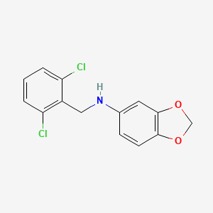 molecular formula C14H11Cl2NO2 B5731830 N-[(2,6-dichlorophenyl)methyl]-1,3-benzodioxol-5-amine 