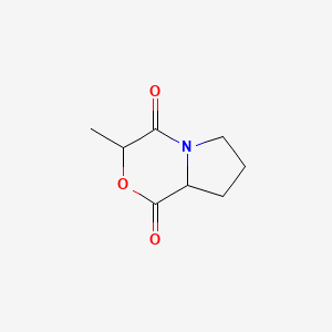 molecular formula C8H11NO3 B573184 3-Methyltetrahydro-1H-pyrrolo[2,1-c][1,4]oxazine-1,4(3H)-dione CAS No. 178757-90-9