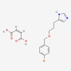 molecular formula C17H19BrN2O5 B573186 4-(3-((4-Bromobenzyl)oxy)propyl)-1H-imidazole maleate CAS No. 183155-85-3