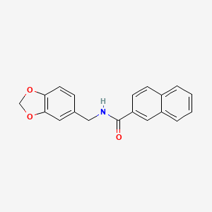 molecular formula C19H15NO3 B5731860 N-(1,3-benzodioxol-5-ylmethyl)naphthalene-2-carboxamide 