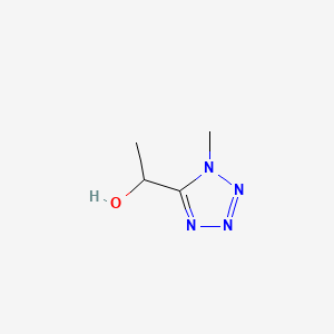 molecular formula C4H8N4O B573188 1-(1-methyl-1H-1,2,3,4-tetrazol-5-yl)ethan-1-ol CAS No. 186958-72-5