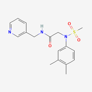 molecular formula C17H21N3O3S B5731944 N~2~-(3,4-dimethylphenyl)-N~2~-(methylsulfonyl)-N-(pyridin-3-ylmethyl)glycinamide CAS No. 6416-05-3