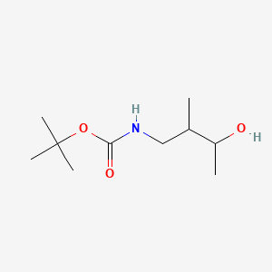 molecular formula C10H21NO3 B573199 Tert-butyl (3-hydroxy-2-methylbutyl)carbamate CAS No. 179116-03-1