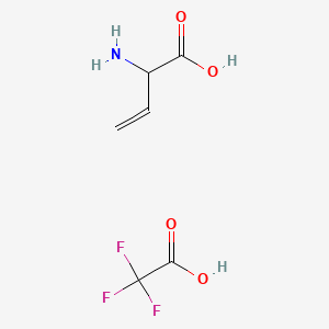 molecular formula C6H8F3NO4 B573204 2-Amino-3-butenoic acid trifluoroacetate salt CAS No. 166301-19-5
