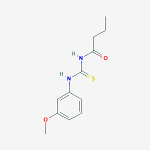 molecular formula C12H16N2O2S B5732046 N-[(3-methoxyphenyl)carbamothioyl]butanamide 