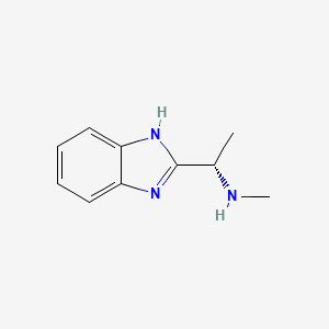 molecular formula C10H13N3 B573206 (1S)-1-(1H-Benzimidazol-2-yl)-N-methylethanamine CAS No. 193534-52-0