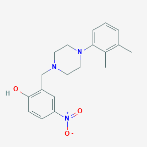 molecular formula C19H23N3O3 B5732071 2-[[4-(2,3-dimethylphenyl)piperazin-1-yl]methyl]-4-nitrophenol 
