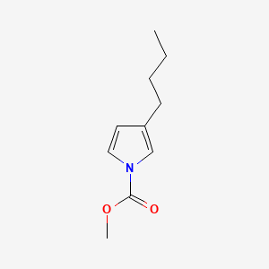 molecular formula C10H15NO2 B573208 Methyl 3-butyl-1H-pyrrole-1-carboxylate CAS No. 182551-40-2