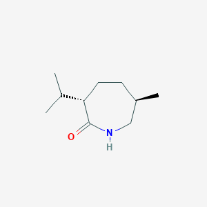 molecular formula C10H19NO B057321 (3S,6R)-3-Isopropyl-6-methylazepan-2-one CAS No. 114048-88-3