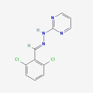 molecular formula C11H8Cl2N4 B5732251 N-[(E)-(2,6-dichlorophenyl)methylideneamino]pyrimidin-2-amine 