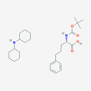 molecular formula C28H46N2O4 B057323 Dicyclohexylamine (S)-2-((tert-butoxycarbonyl)amino)-5-phenylpentanoate CAS No. 113756-89-1