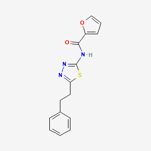 molecular formula C15H13N3O2S B5732319 N-[5-(2-phenylethyl)-1,3,4-thiadiazol-2-yl]furan-2-carboxamide CAS No. 5482-77-9