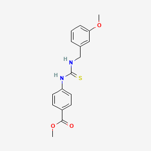 molecular formula C17H18N2O3S B5732347 METHYL 4-({[(3-METHOXYBENZYL)AMINO]CARBOTHIOYL}AMINO)BENZOATE 