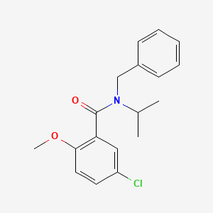 molecular formula C18H20ClNO2 B5732361 N-benzyl-5-chloro-2-methoxy-N-(propan-2-yl)benzamide 