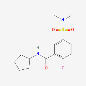 molecular formula C14H19FN2O3S B5732383 N-cyclopentyl-5-(dimethylsulfamoyl)-2-fluorobenzamide 