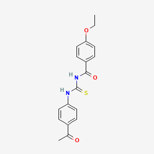 molecular formula C18H18N2O3S B5732399 N-[(4-acetylphenyl)carbamothioyl]-4-ethoxybenzamide 