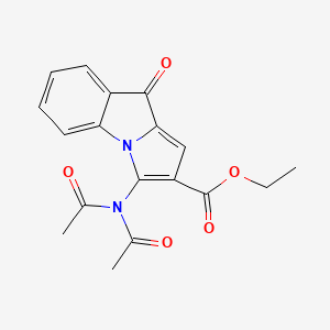 molecular formula C18H16N2O5 B5732407 Ethyl 1-(diacetylamino)-4-oxopyrrolo[1,2-a]indole-2-carboxylate 