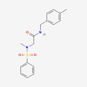 molecular formula C17H20N2O3S B5732440 N~2~-methyl-N-(4-methylbenzyl)-N~2~-(phenylsulfonyl)glycinamide 