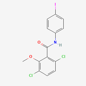 molecular formula C14H10Cl2INO2 B5732531 3,6-dichloro-N-(4-iodophenyl)-2-methoxybenzamide 