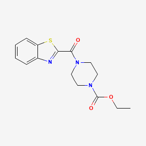 molecular formula C15H17N3O3S B5732551 ethyl 4-(1,3-benzothiazol-2-ylcarbonyl)-1-piperazinecarboxylate 