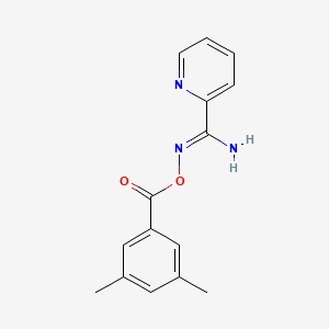 molecular formula C15H15N3O2 B5732559 N'-[(3,5-dimethylbenzoyl)oxy]-2-pyridinecarboximidamide 