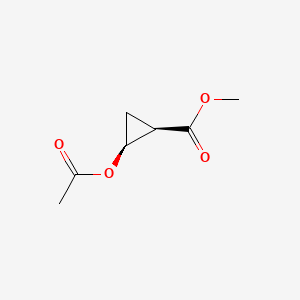molecular formula C7H10O4 B573257 (1R,2S)-Methyl 2-acetoxycyclopropanecarboxylate CAS No. 168141-89-7